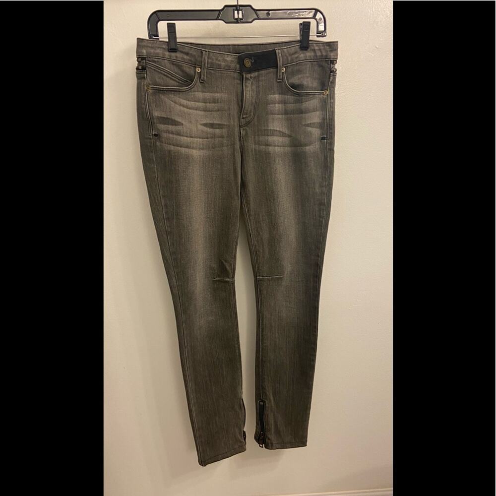 RtA Road to Awe Double Back Zip Jeans Perfect Grey Size 27 - Picture 2 of 11